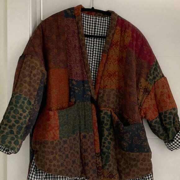 Unique Autumn/Winter 100% Cotton Quilted Jacket, M/L, multicolor - Picture 7 of 12